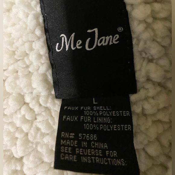 Me Jane Brown Sherpa Hooded Coat Size L - Picture 3 of 7